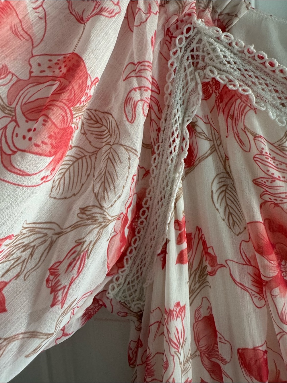 Rachel Parcell Pink and Cream Floral Midi Dress - Picture 9 of 12